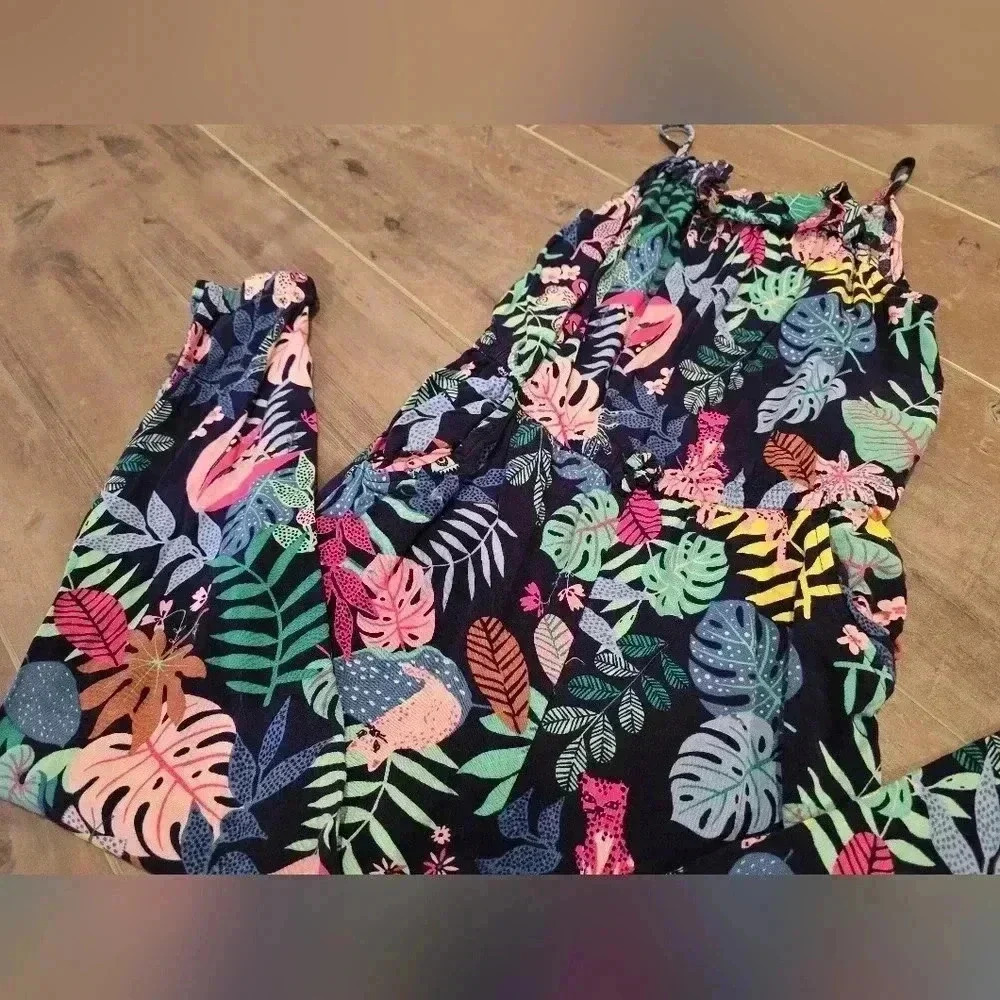 H&M Hawaiian Print Girls Size 6-7y Jumpsuit - Picture 8 of 11